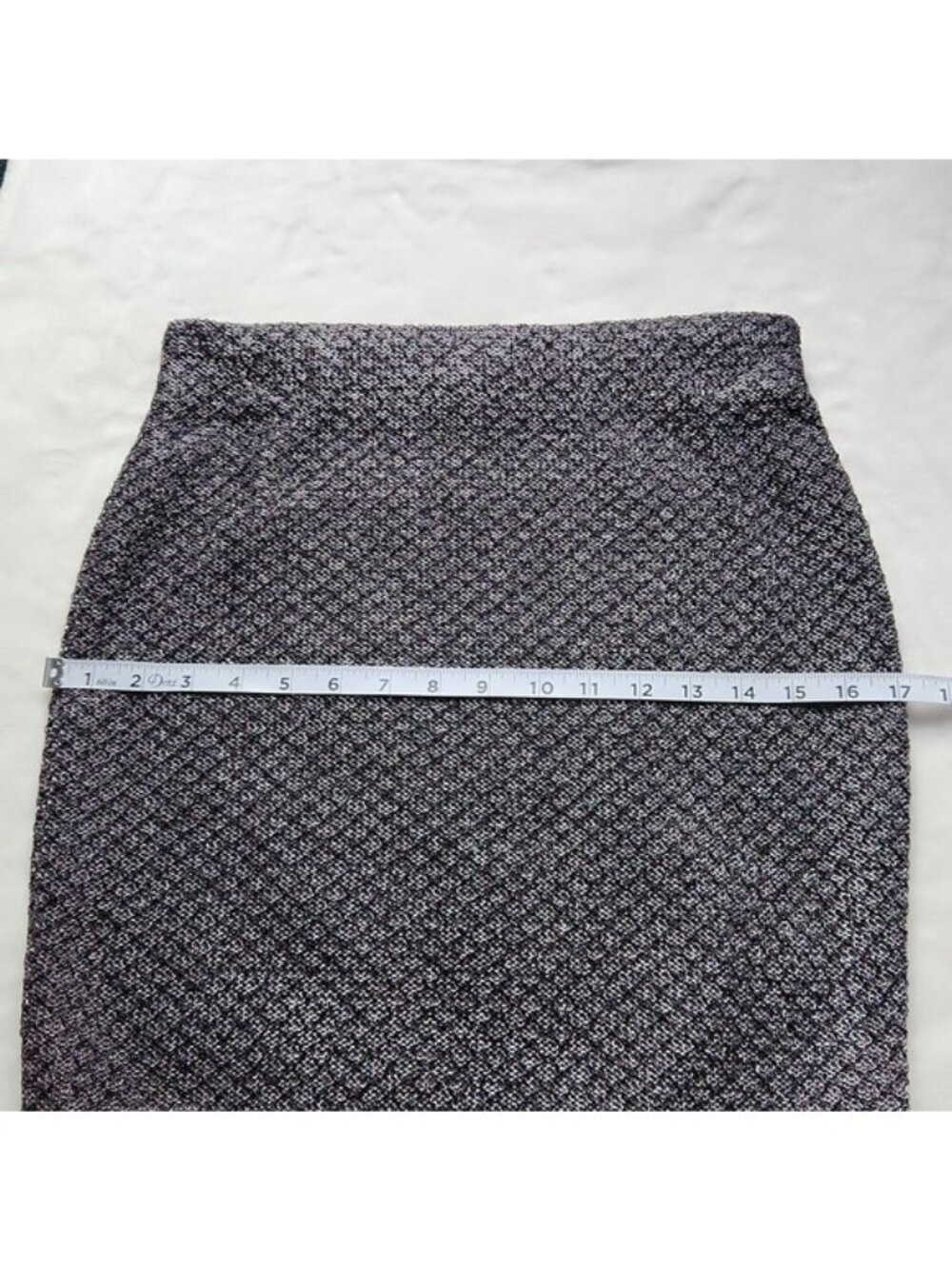 Wow Couture, Womens Size Medium, Gray Texture Style Midi Skirt - Picture 5 of 10